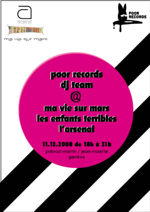 POL Poor Records dj team les enfants terribles ma vie sur mars l'arsenal geneva